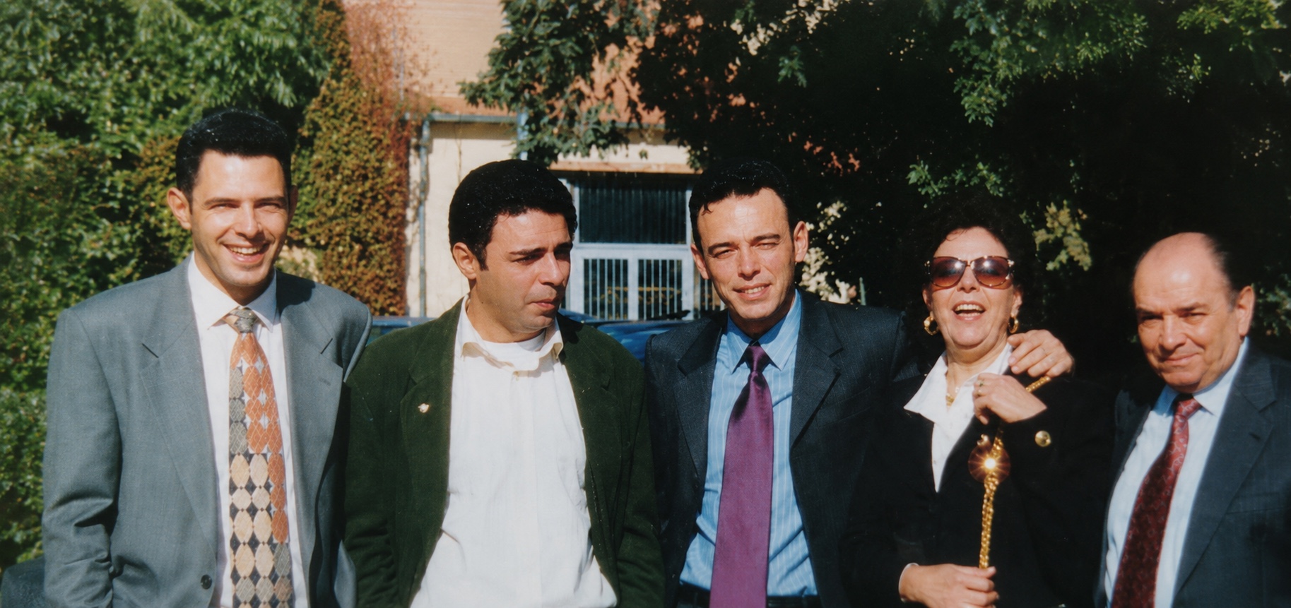 Salvatore and Maurizio Fadda with the family in the 1990s